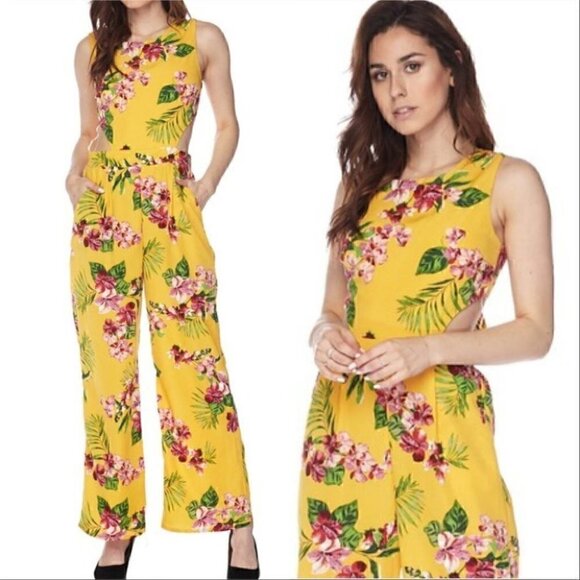 FLORAL JUMPSUIT - Picture 1 of 2